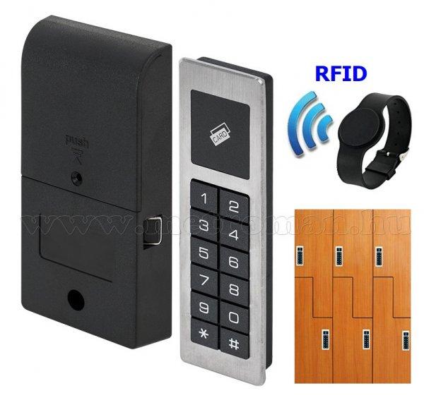 Kódos és RFID kártyás elektromos szekrényzár MD810