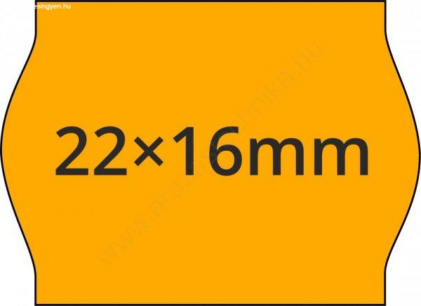 22x16mm FLUO narancs árcímke METO1622 géphez (42tek/#)