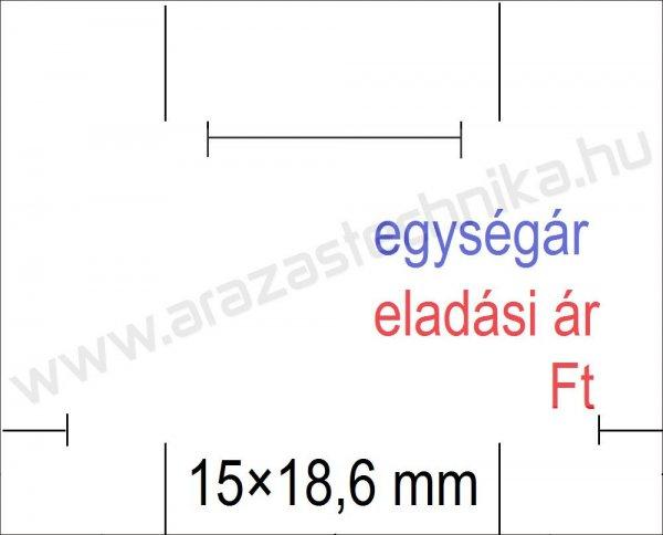 15x18,6mm fehér EÁ/EÁ árazószalag u.gy.