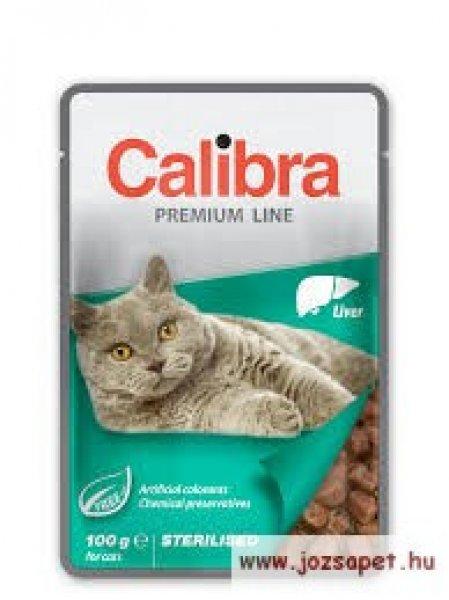 Calibra Cat Premium Sterilized Liver 100g alutasakos eledel májjal,
ivartalanított cicának