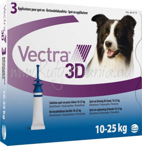 Vectra® 3D rácsepegtető oldat kutyáknak 10-25 kg 3 pip