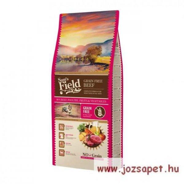 Sam's Field Grain Free, gabonamentes kutyatáp 13kg marhahússal