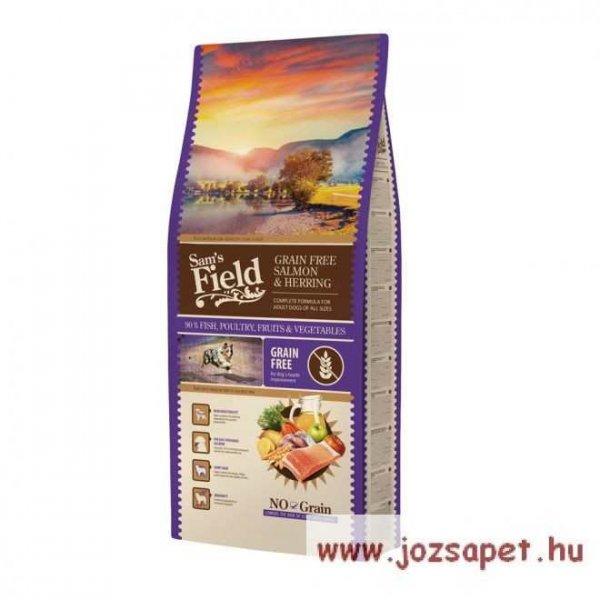 Sam's Field Grain Free, gabonamentes kutyatáp 2,5kg Lazac-Hering