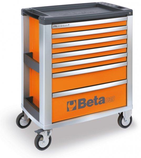 Beta C39/7 - 3900 7 fiókos szerszámkocsi – narancssárga színben