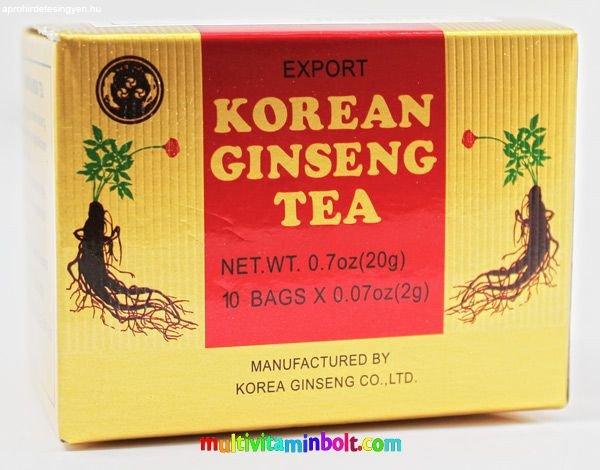 Koreai ginseng instant tea 10 db tasak, frissítő, élékítő hatású