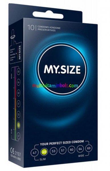 My Size PRO 49 ultra vékony óvszer 10 db, 49x165 mm, kiváló, prémium
minőségű, síkosított