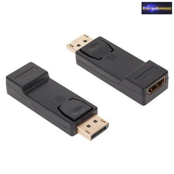 Display Port dugó - HDMI aljzat adapter