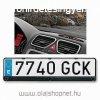 3 szenzoros, rendszmtbla keretbe integrlt tolatradar LED