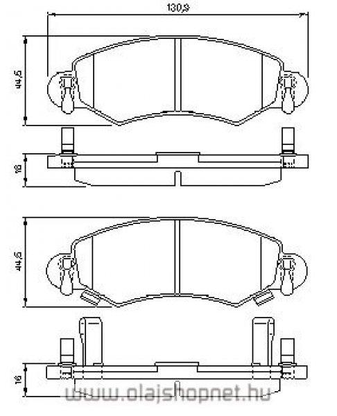 Suzuki Ignis első fékbetét rezgéscsillapítóval