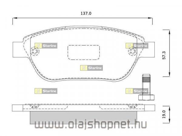 Első fékbetét Peugeot 307 1.6 16 V 00-