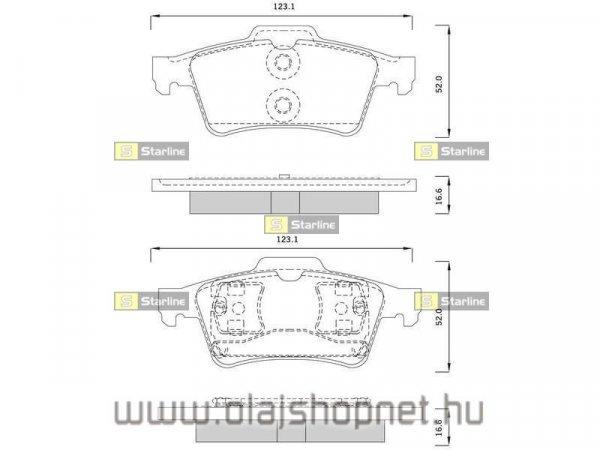 Hátsó fékbetét Ford Focus C max 1,6 TDCI 2003-tól