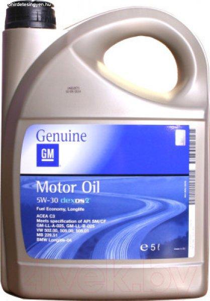 OPEL MOTOROLAJ GM 5w30 Dexos2 (5L) ACEA C3