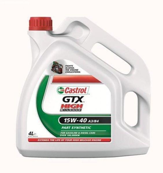 CASTROL GTX HIGH MILEAGE 15W40 4 Liter