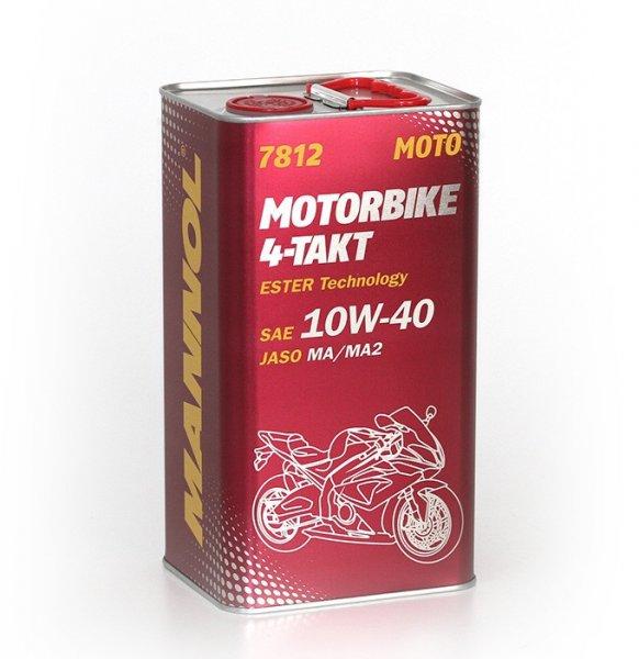 MANNOL 4-TAKT MOTORBIKE/METAL 4L 7812 fémdobozos MOTOROLAJ 10W40 4L