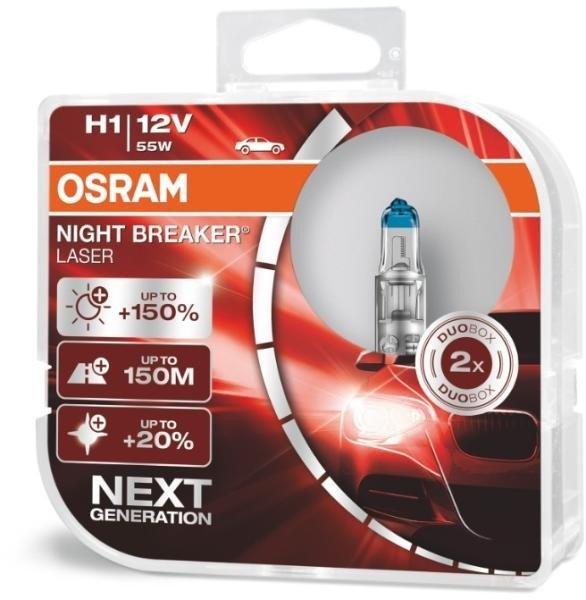 OSRAM Night Breaker Laser H1 halogen 64150NL 12V 55W +150% 2 db-os