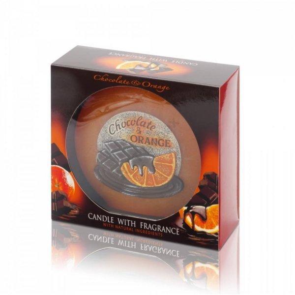 Díszgyertya kép 130mm Rustic Chocolade Orange