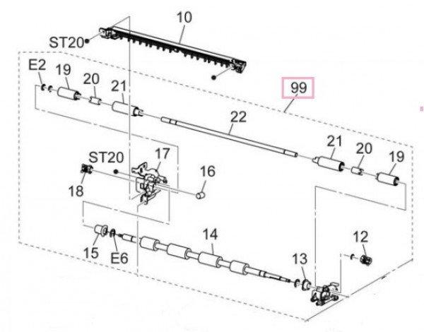 XE 607K04980 Roller kit duplex