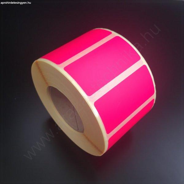 50x25mm TT papír címke (1.000db/40) - fluo MAGENTA