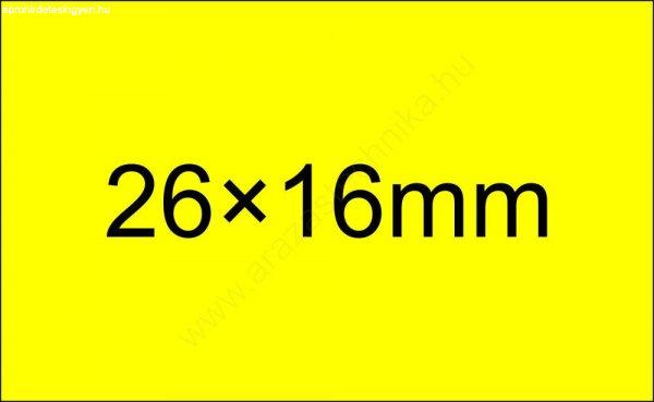 26x16mm FLUO citrom ORIGINAL árazócímke - szögletes