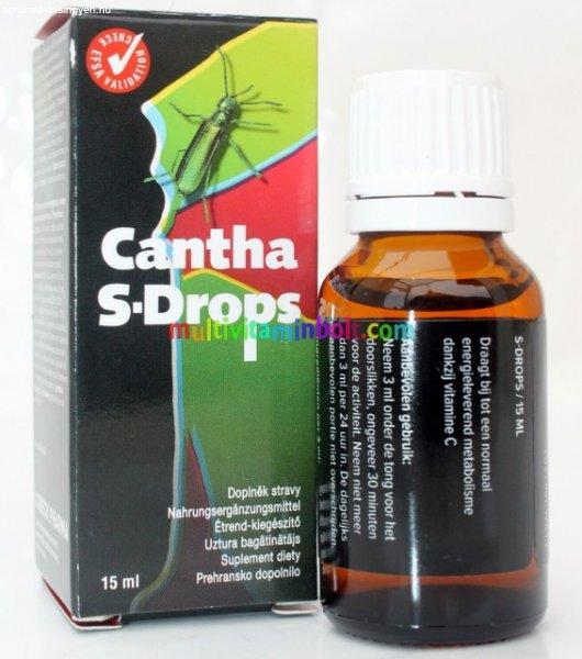 Cantha S-Drops 15 ml Vágyfokozó csepp, unisex, nőknek és férfiaknak is
C-vitamin, L-arginin 