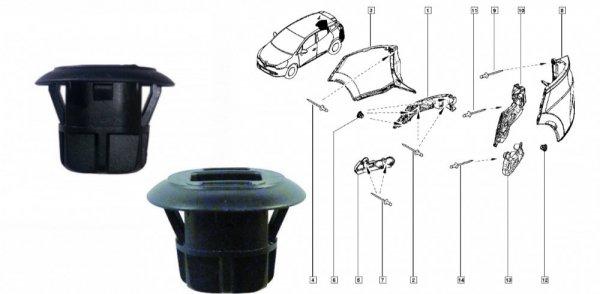 PATENT HÁTSÓ LÖKHÁRÍTÓ RÖGZÍTŐ RENAULT, DACIA (10 db)