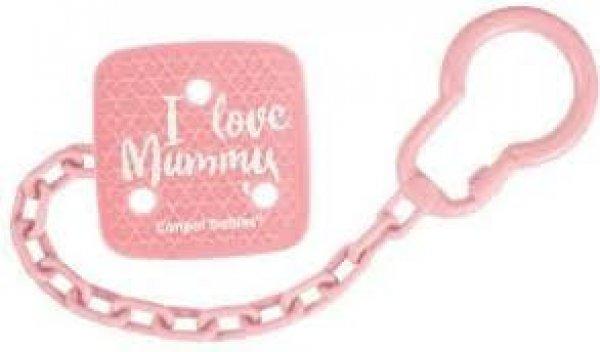 Canpol cumitartó lánc - I Love Mummy rózsaszín