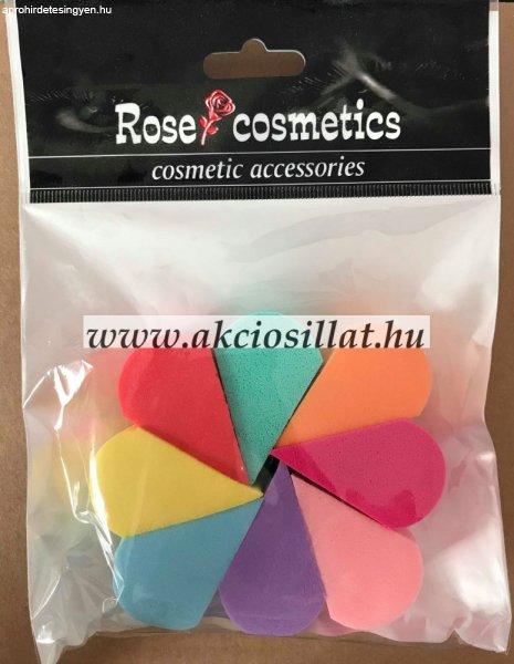 Rose Cosmetics Kozmetikai szivacs 8 db-os színes csepp alakú