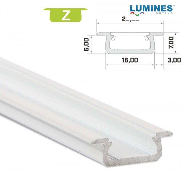 LED Alumínium Profil Beépíthető [Z] Fehér 1 méter