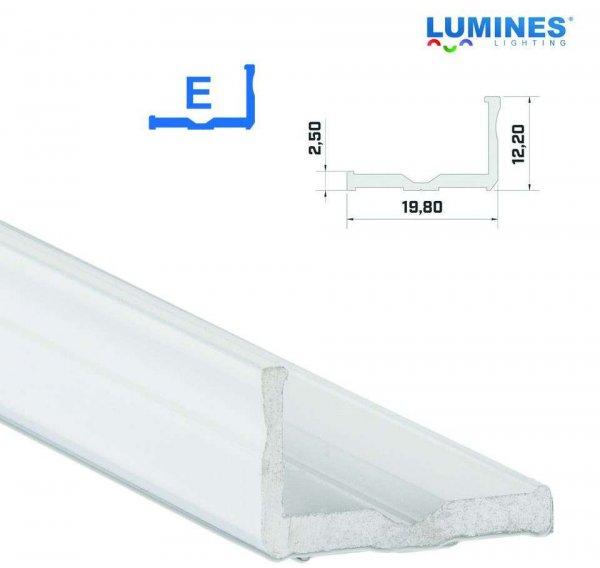 LED Alumínium Profil Széles L alakú [E] Fehér 1 méter
