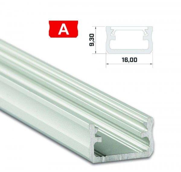 LED Alumínium Profil Standard [A] Ezüst 1 méter