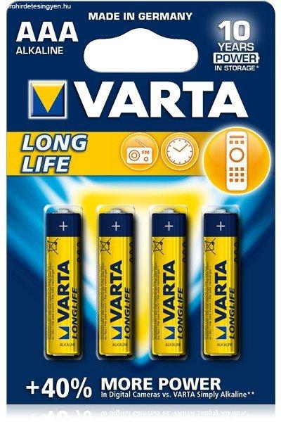 Varta Longlife AAA mikró elem (LR03) bl/4