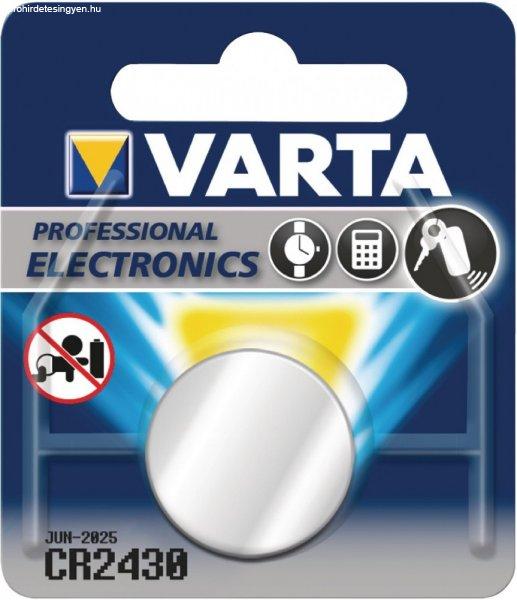 Varta CR2430 lithium gombelem 3V bl/1