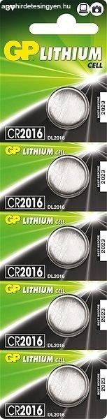 GP lithium gombelem CR2016- 3V bl/5 B1516