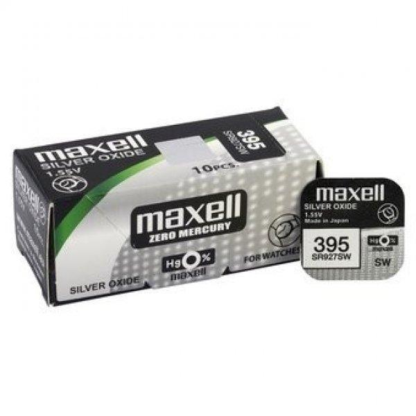 Maxell 395,399 ezüst-oxid gombelem (SR57,1162,SR927SW, SR9275W,) 1,55V