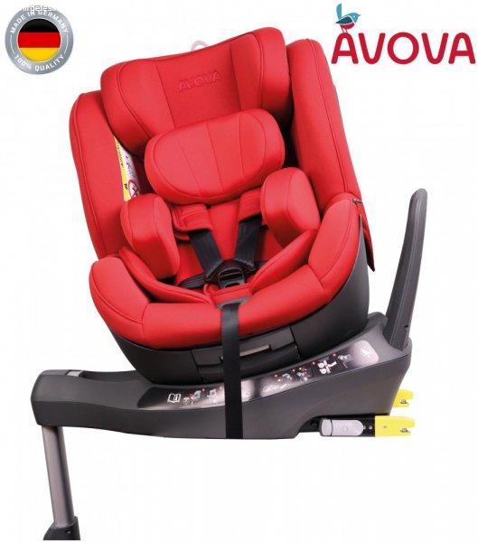 Avova Sperber-Fix I-Size 360° biztonsági gyerekülés 40-105 cm - Maple red 