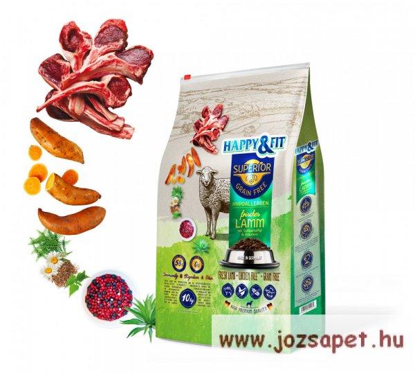 Happy&Fit Superior GF Hypoallergen FRISS BÁRÁNY, ÉDESBURGONYA ÉS
GYÓGYNÖVÉNYEK 10KG