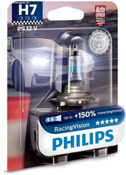 PHILIPS Izzó H7 12V 55W PX26d Racing Vision (BLISTER)