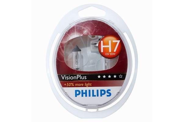 PHILIPS Izzókészlet (2 db) H7 12V 55W PX26d VISION PLUS (BLISTER)