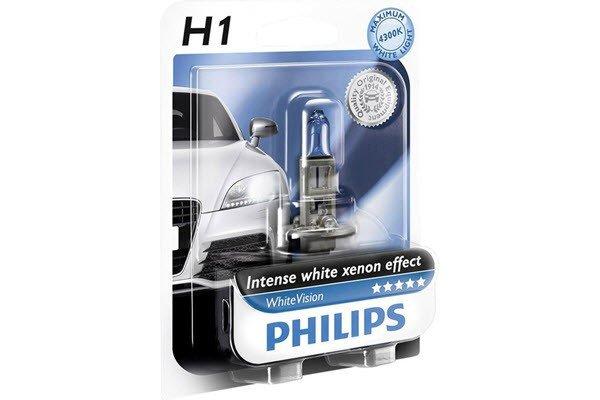 PHILIPS Izzó H1 12V 55W P14,5s WHITE VISION (BLISTER)