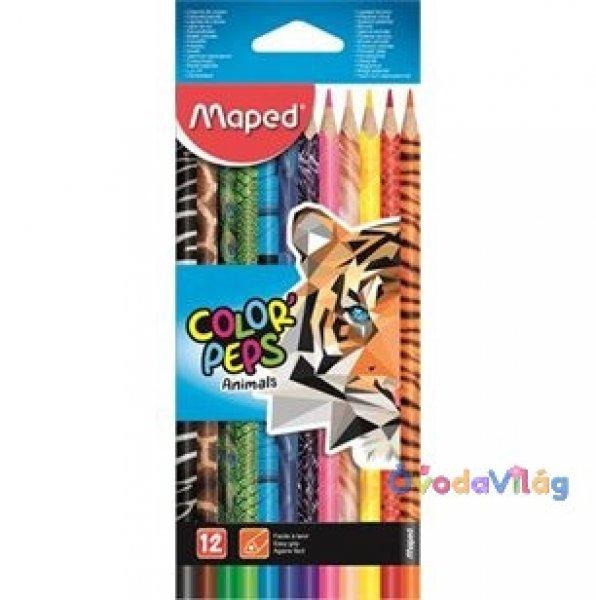 Színes ceruza készlet 12db-os MAPED "Color Peps Animal"
háromszögletű