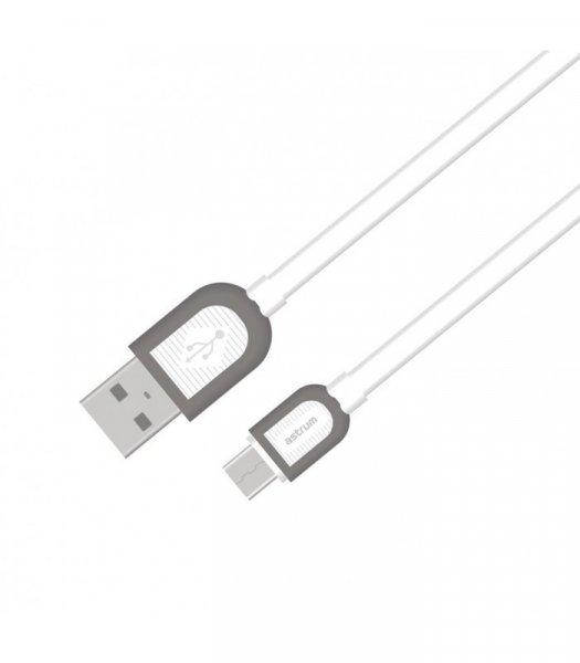 Astrum UD360 1M USB - micro USB bliszteres slim adatkábel fehér