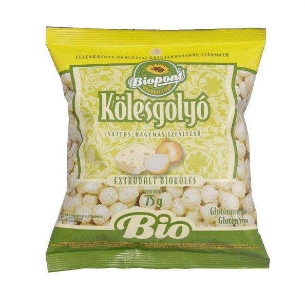 BIO BIOPONT KÖLESGOLYÓ EXTRUDÁLT SAJTOS-HAGYMÁS 75G