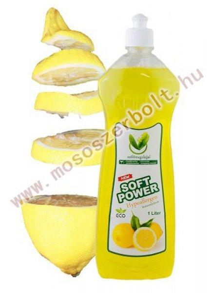 Soft Power mosogatószer koncentrátum 1 l  citrom illattal