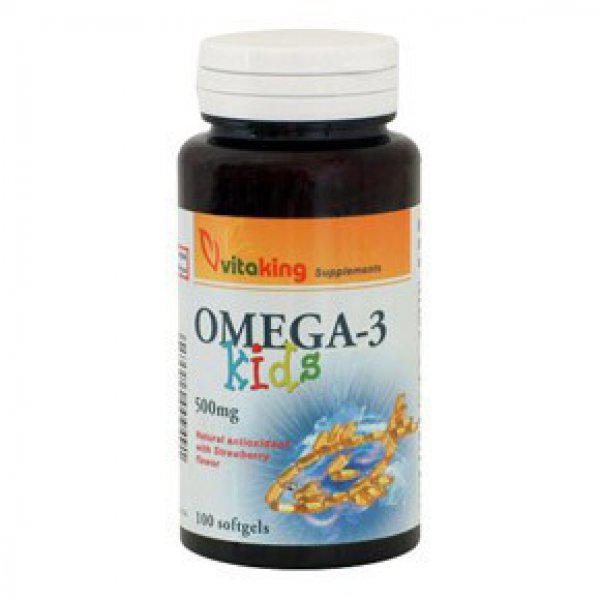 vitaking Omega 3 Kids Halolaj 500mg gélkapszula (100 db)