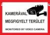 Kamerval megfigyelt terlet - A5 MATRICA (UV ll) - piros