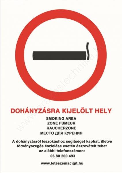 Tilos a dohányzás - 20x18cm matrica - ÜVEGRE belülről - fehér háttér