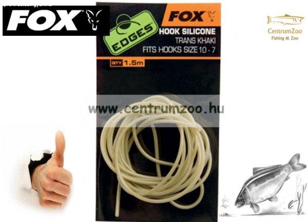Fox Edges™ Hook Silicone - Trans Khaki Hook 10-7 Size 1,5M Gubancgátló
(Cac567)