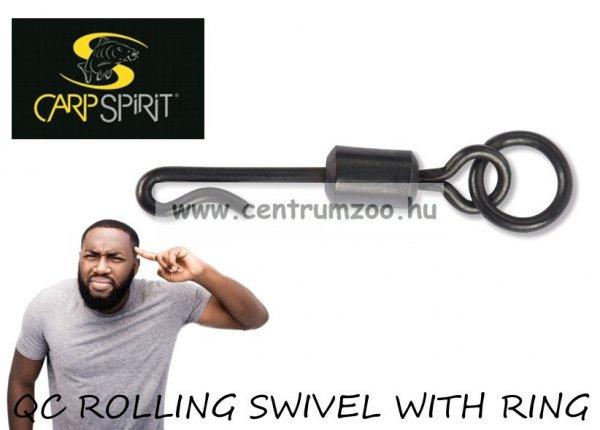 Carp Spirit Qc Rolling Swivel With Ring Gyorskapocs Matt Fekete 10Db (Acs290012)