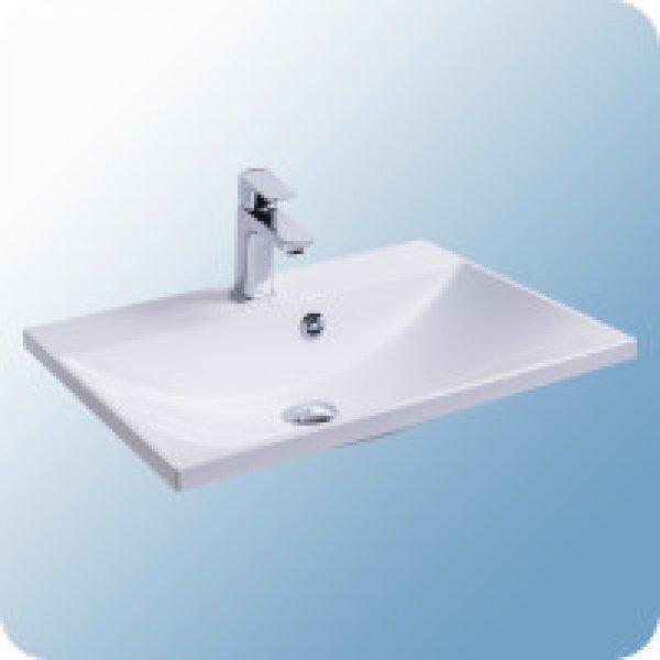 Ravak Flat 600 mosdó, 60x46 cm, szabadon álló/beépíthető, fehér,
csaplyukkal, túlfolyóval - RAV-SXJS0000007