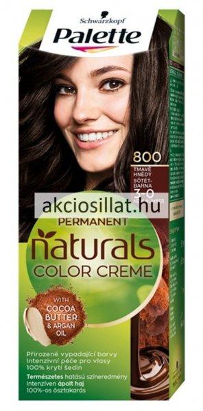 Schwarzkopf Palette Permanent Naturals Color hajfesték 800 Sötétbarna 3-0
(Cocoa Butter & Argan Oil)
